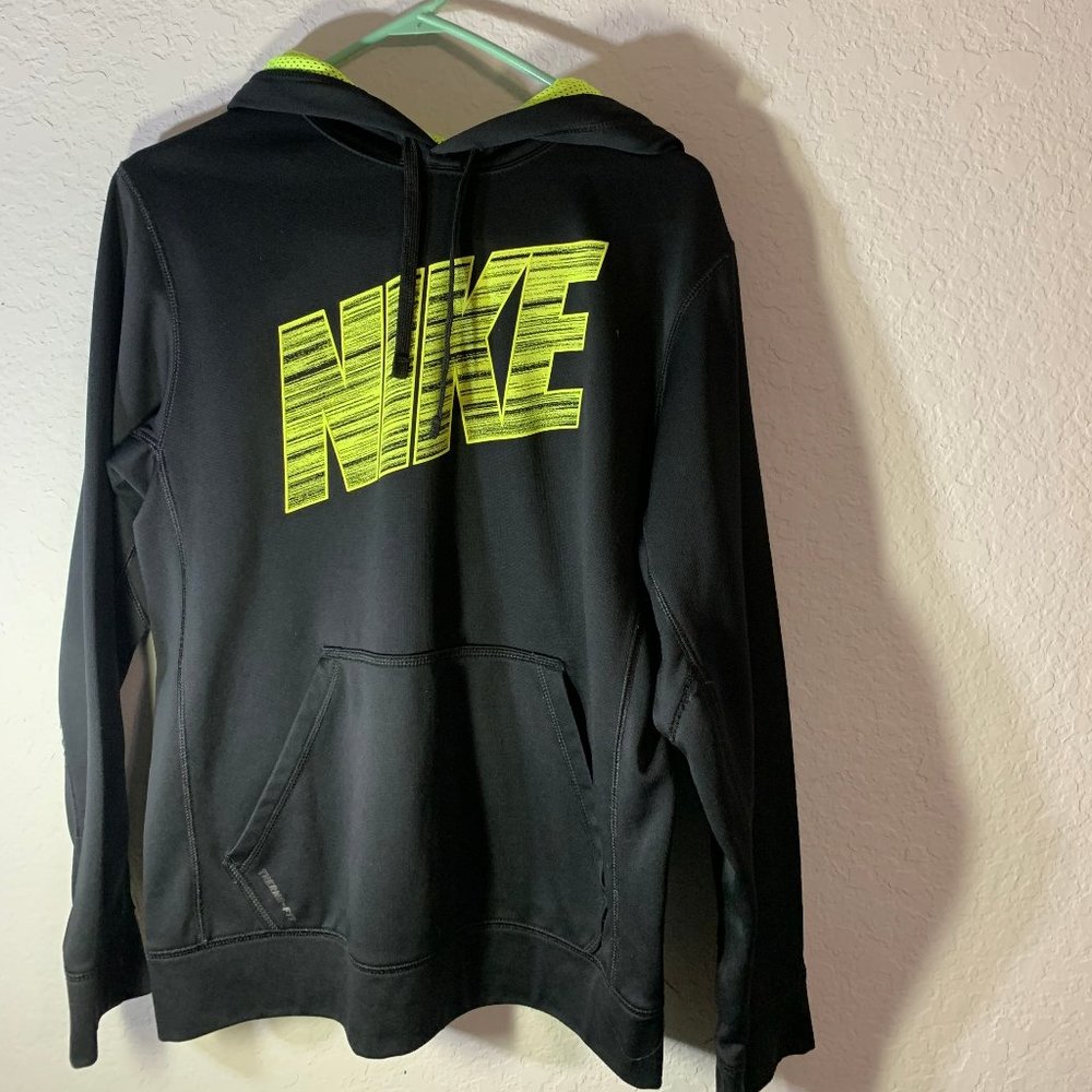 Nike brand Black and Neon Yellow Hoodie